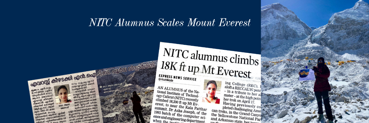 NITC Alumnus Scales Mount Everest