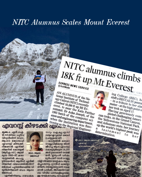 NITC Alumnus Scales Mount Everest